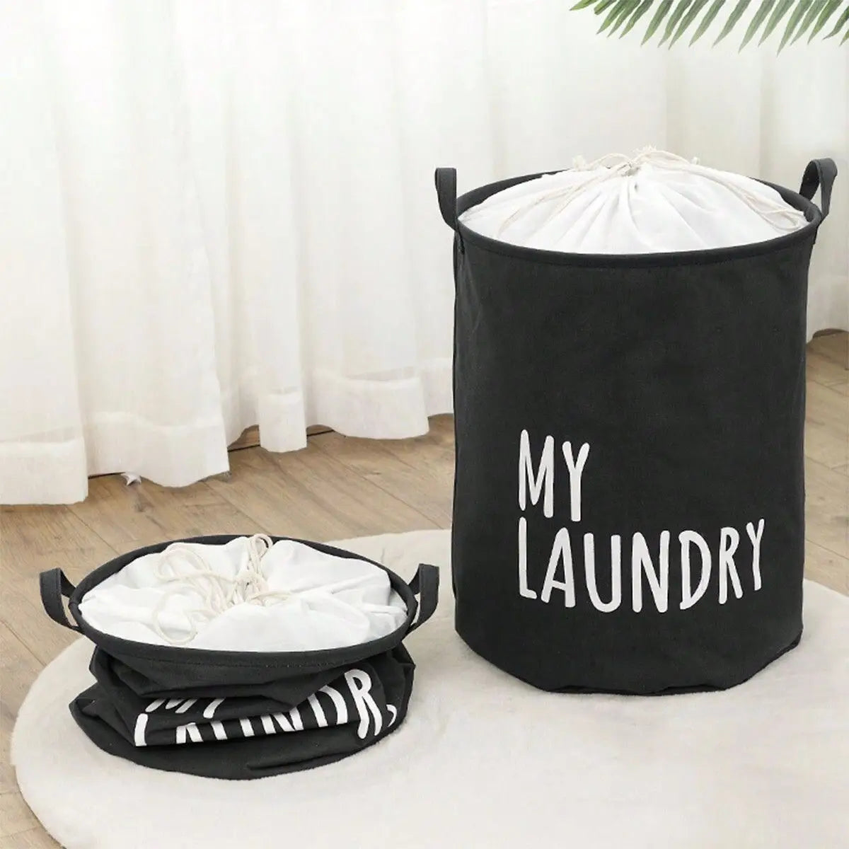 StoraBag Wäschekorb | Faltbar & Wasserabweisend | Kordelzug | Ideal für Reisen & Zuhause