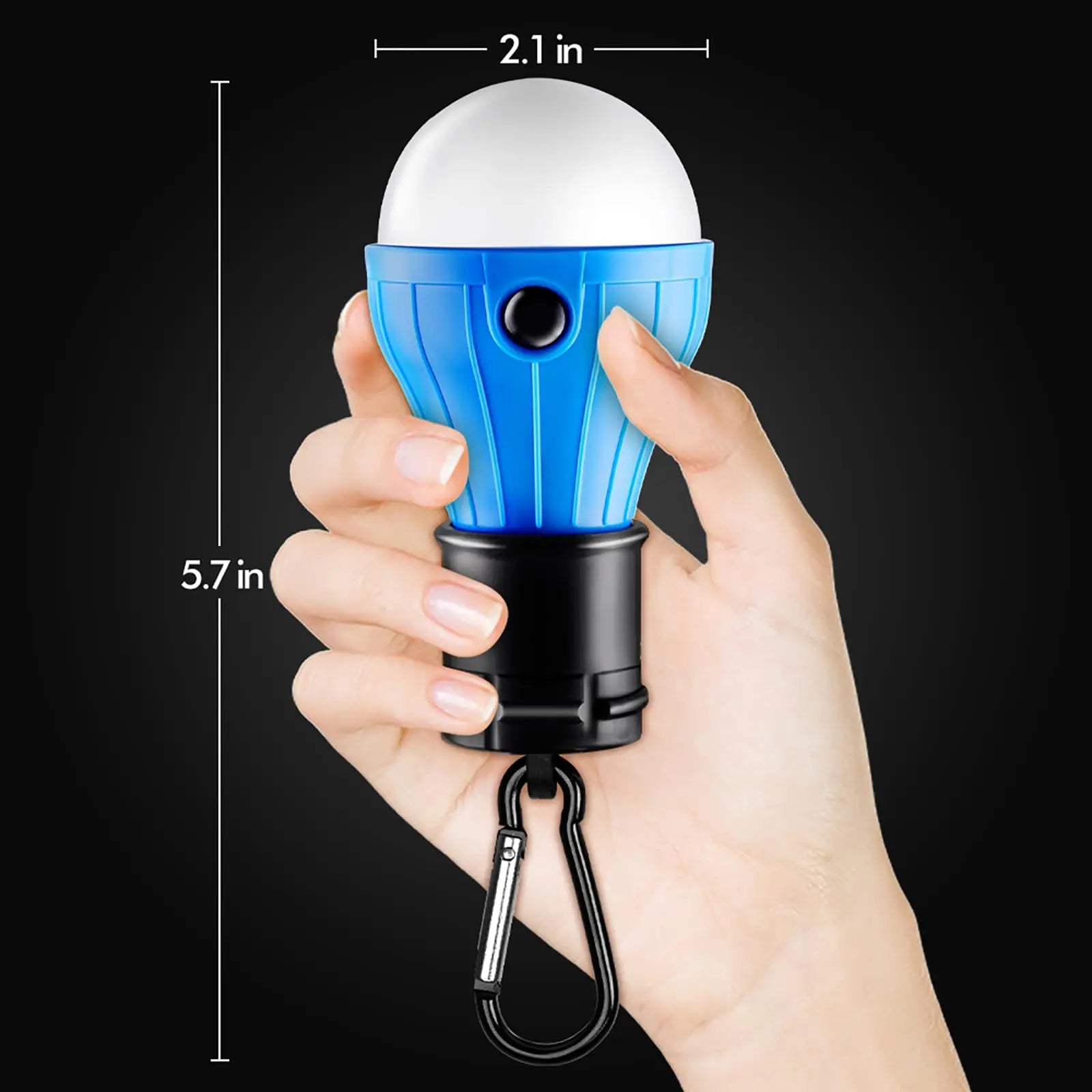 LumaTrail Outdoor Lampe | 3 Leuchtmodi | Kompakt & Stabil | Karabinerbefestigung