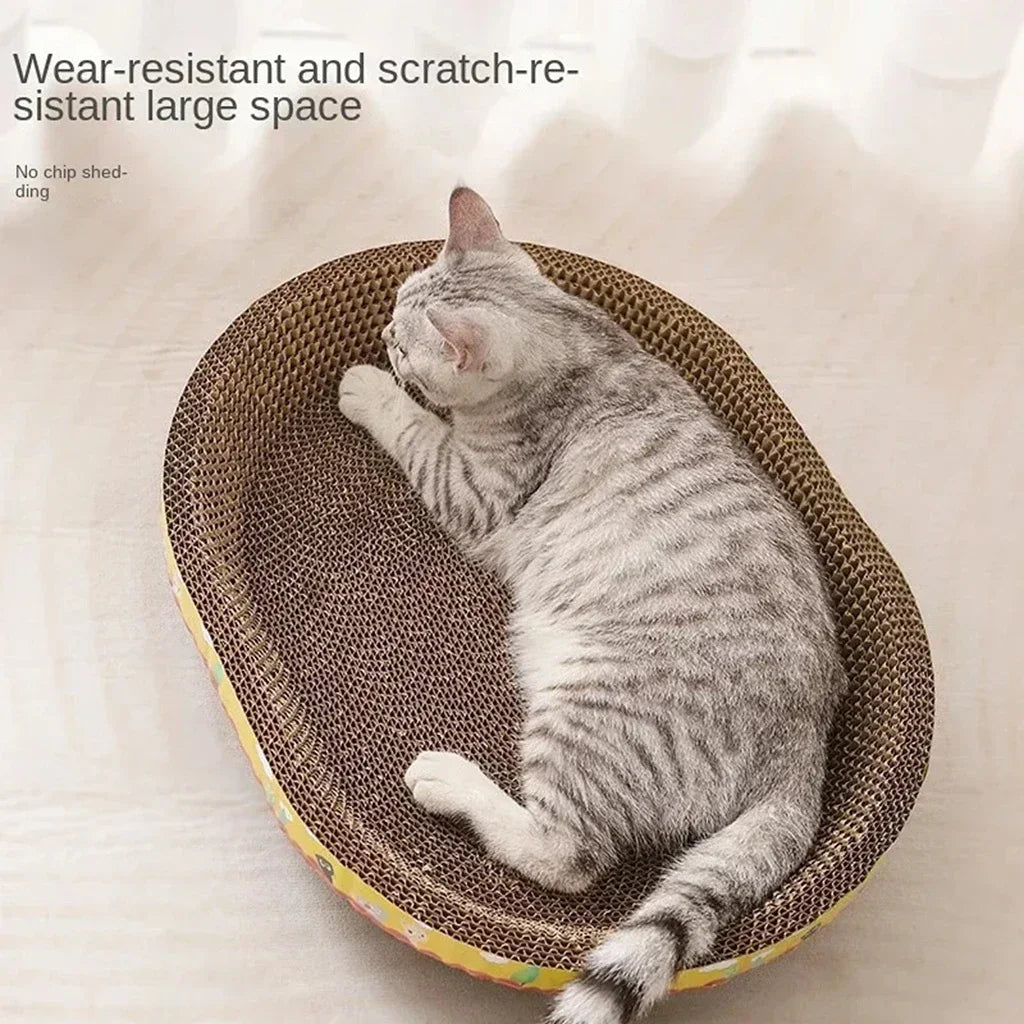 ScratchPal Kratzbett | Multifunktionales Katzenmöbel | Spielzeug, Kratzbrett & Kuschelbett | Mit Catnip