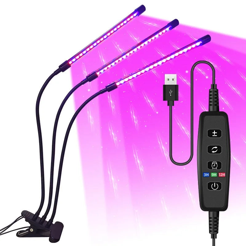 LumiPlant LED Pflanzenlampe | USB Grow Light | 1–4 Köpfe | Dimmbar mit Timer