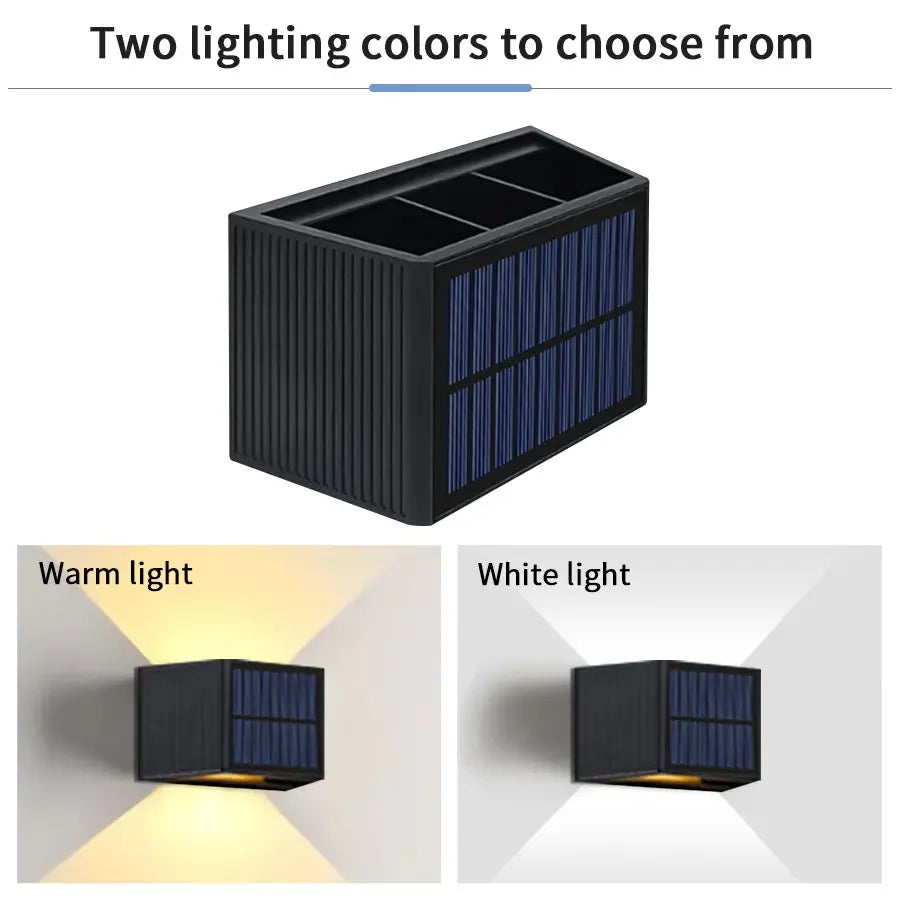 Lumelora Solarlicht | Kabellose LED-Wandleuchte für Außen | Modernes Lichtdesign mit Solarpower | Witterungsbeständig & energiesparend | Ideal für Garten, Balkon & Hauswand