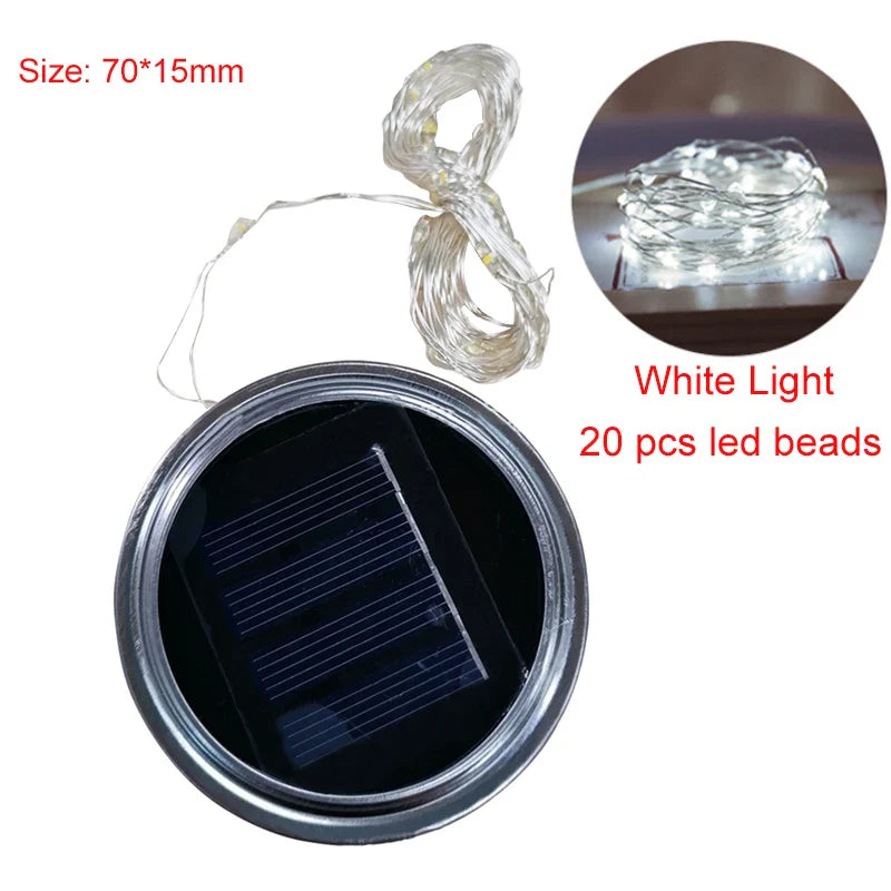 GlowJar Solar Deckellichter | Solarbetrieben | Warmweiße LED Lichterkette | Für Garten & Balkon