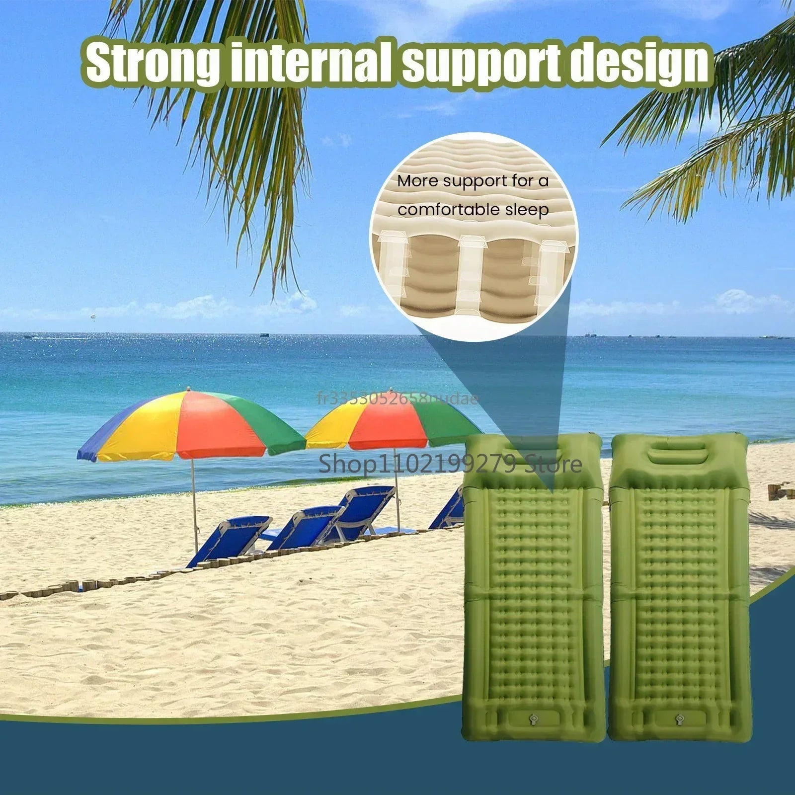 CampEase Premium Isomatte | 12cm dick & integrierte Fußpumpe | Ultraleicht & bis 500kg belastbar | Für Camping, Trekking & Festivals