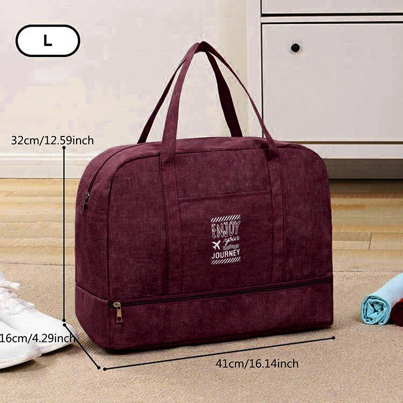 TravelEase | Faltbare Reisetasche | Schuhfach, Nassfach & robustes Design | Für Kurztrips, Sport & Handgepäck