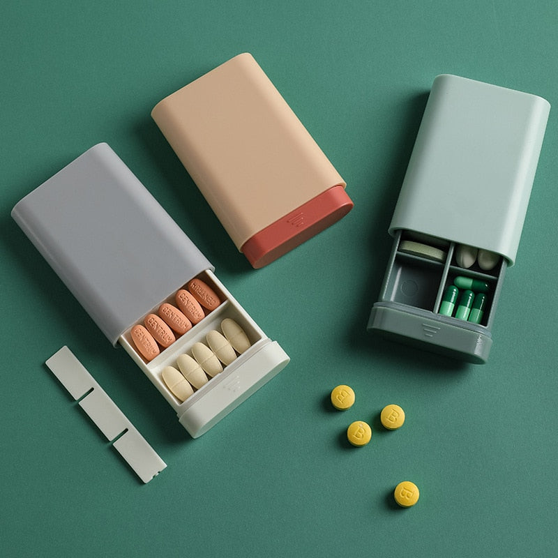 Medimix Pillbox | Kompakte Tablettenbox | Flexibel Einteilbar | Ideal für Unterwegs | Stilvolle Organisation