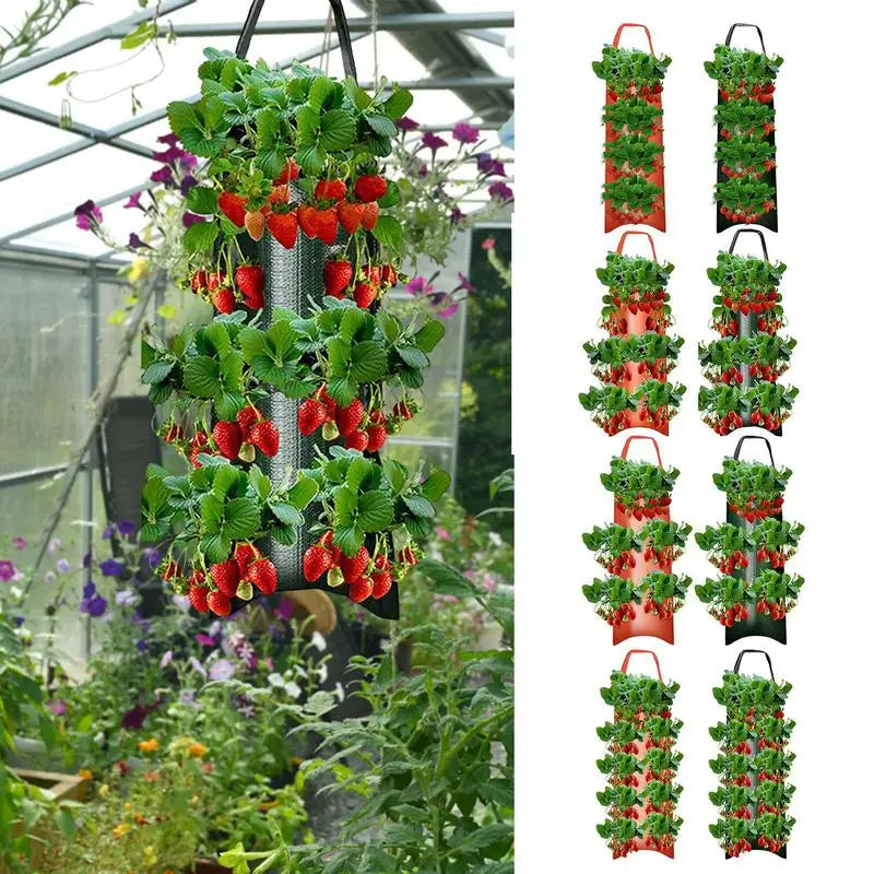 GreenGrow VertiBag | Hängende Pflanzentasche | Atmungsaktiv & Platzsparend | Für Balkon & Terrasse