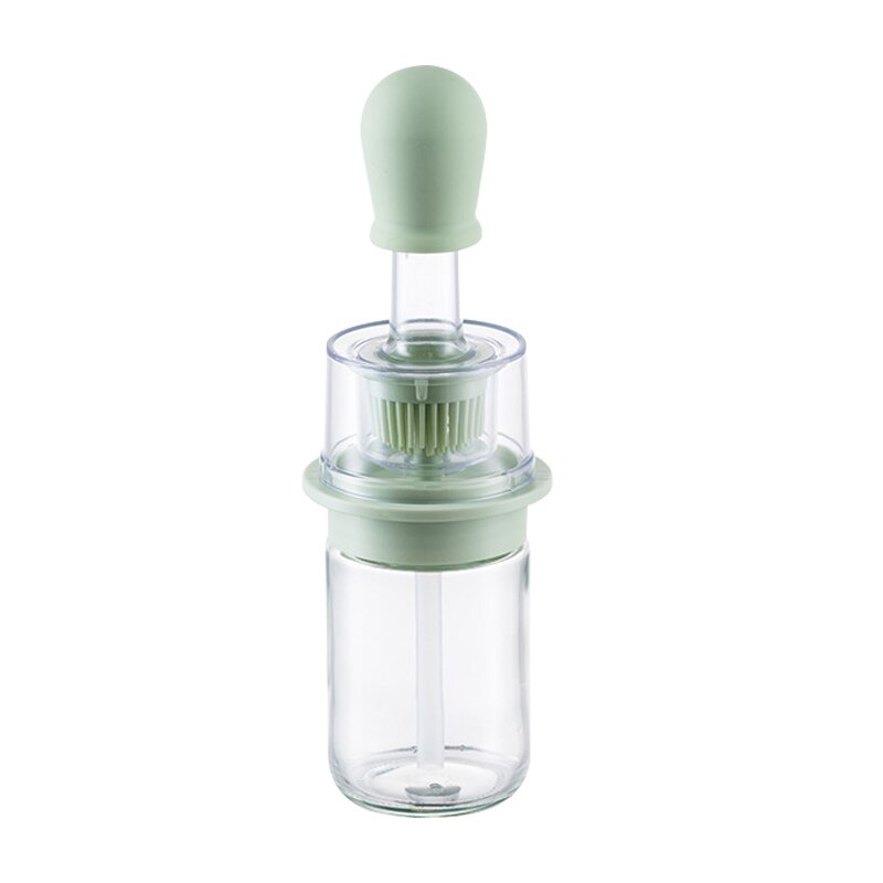 Olivora Ölspender | 2-in-1 Sprühen & Einpinseln | Für gesundes Kochen, Backen & Grillen | Glasflasche mit Silikonpinsel
