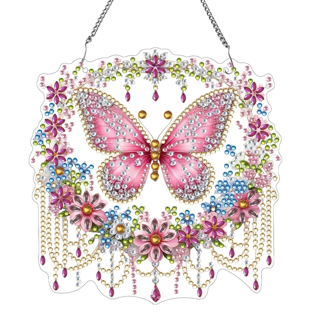 GlitterWings | Schmetterlingsanhänger 5D Diamantmalerei | Funkenzauber für dein Zuhause
