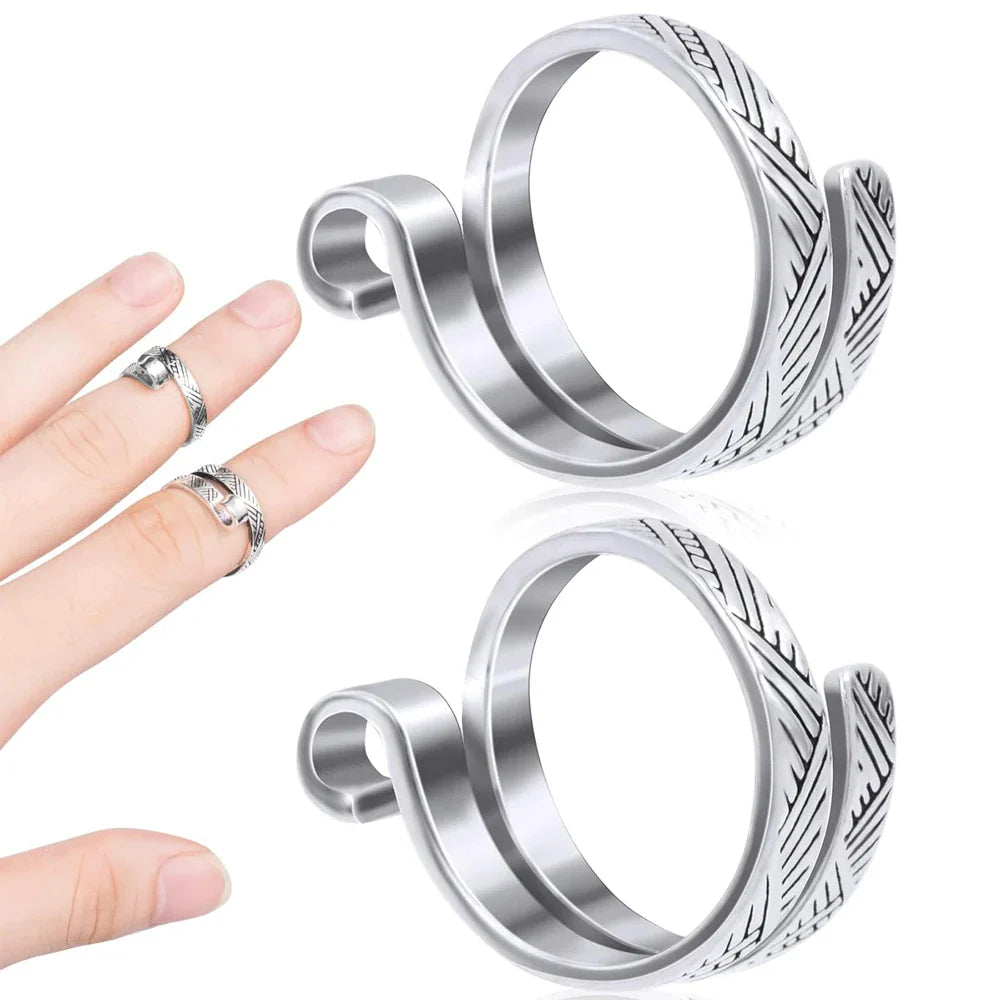 ThreadEase Fadenführungsring | Ergonomisch & Verstellbar | Für Stricken & Häkeln | Komfort für Anfänger & Profis