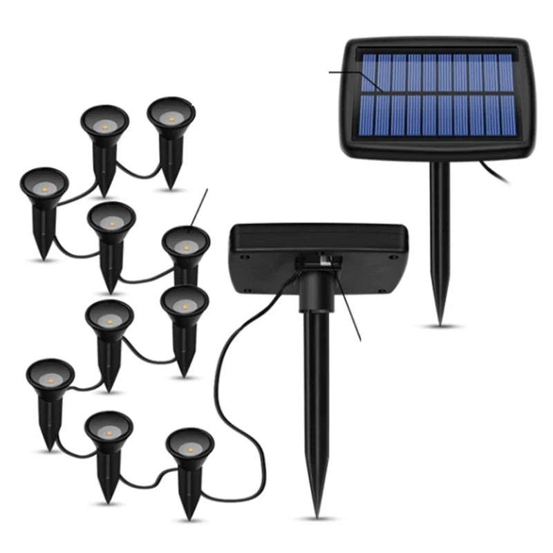 LumiGlow | Solar LED Erdspießleuchte | RGB Farbwechsel | 10er Set für Garten & Terrasse