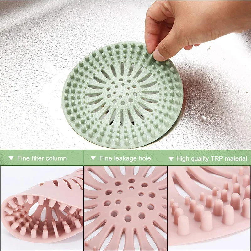 FlowGuard | Abflusssieb für Haare & Schmutz | Flexibles TPR-Material | Mit Griff