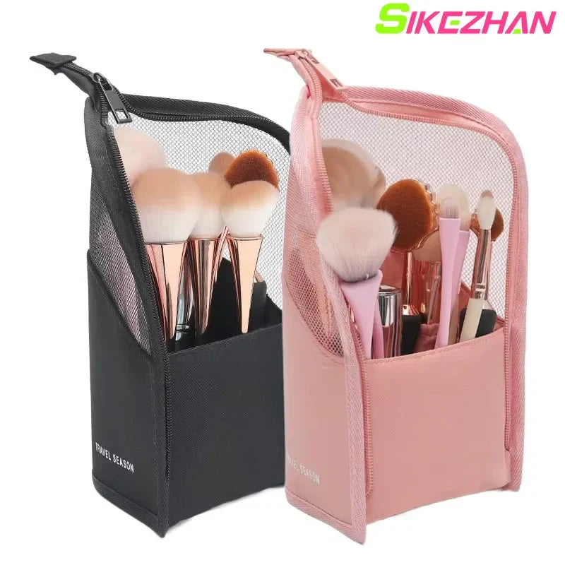 BeautyStand ClearBag | Aufstellbare Kosmetiktasche | Transparent & Robuster Reißverschluss | Wasserabweisendes Nylon