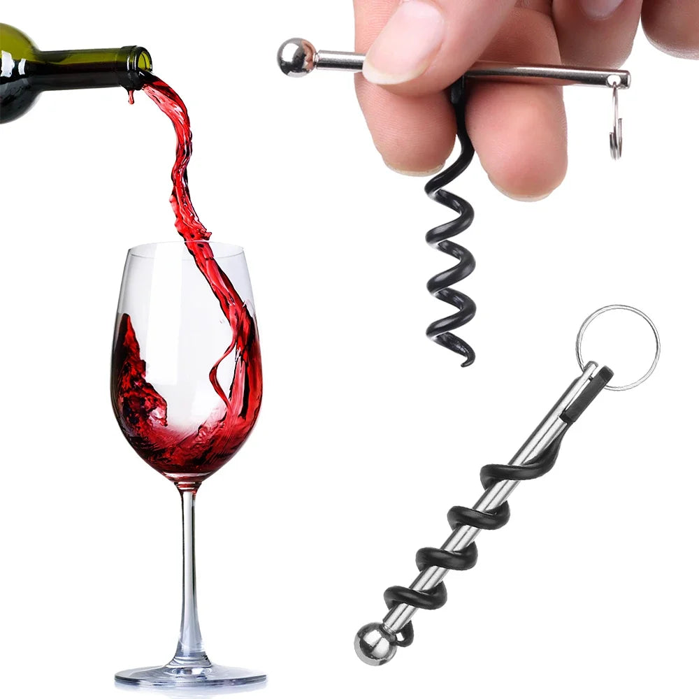 WeinMate | Mini Korkenzieher | Edelstahl | Kompakt & Praktisch