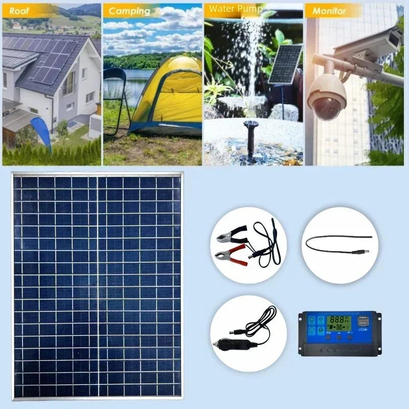 SunCharge HelioPanel Kit | 500W Leistung | All-In-One mit USB-Ladeanschlüssen | Robustes Design
