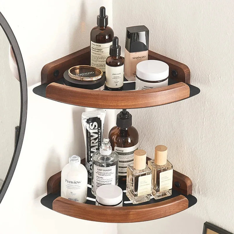 Woodara BathShelf | Badregal aus Holz | Rustikal & Feuchtigkeitsresistent | Wandmontage
