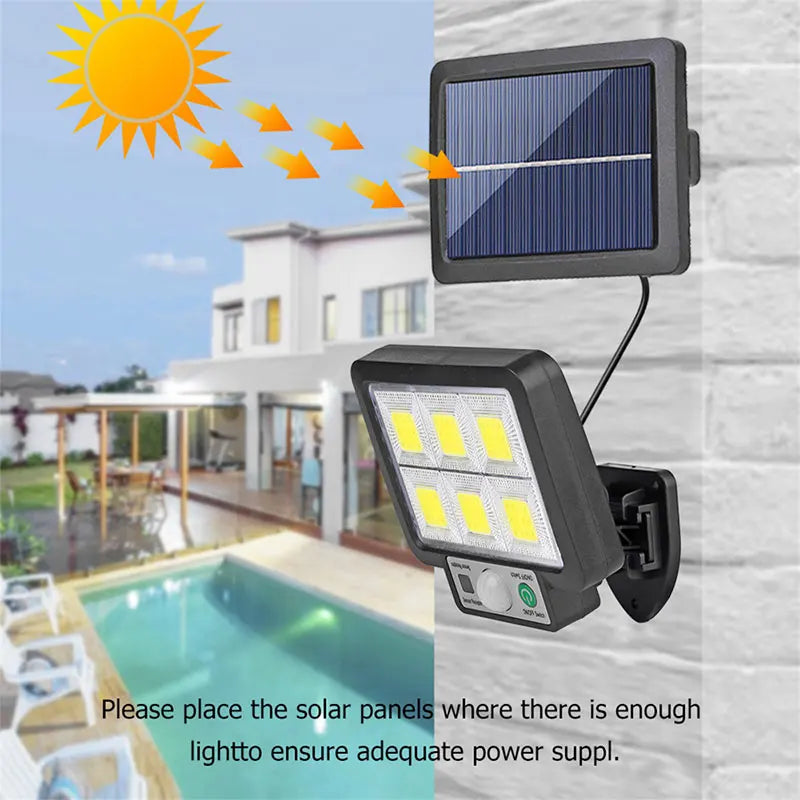 SolarBeam 1000 | 3-in-1 Solarlicht | Bewegungs- & Dämmerungsautomatik | 1000 Lumen