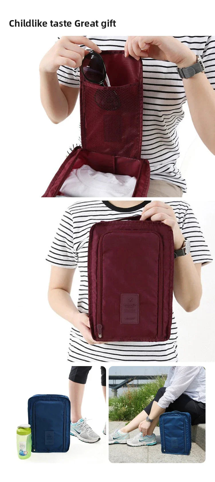 Packura | Schuh-Organizer | Wasserdicht, faltbar & vielseitig | Reisen & Aufbewahrung