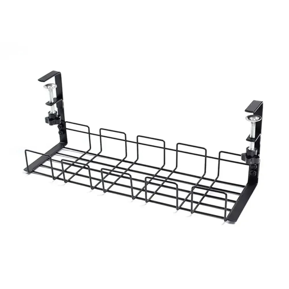 Ordix Kabelhalterung | Metall Kabelwanne | Für Schreibtisch & Büro | 40,5x13x16cm Schwarz