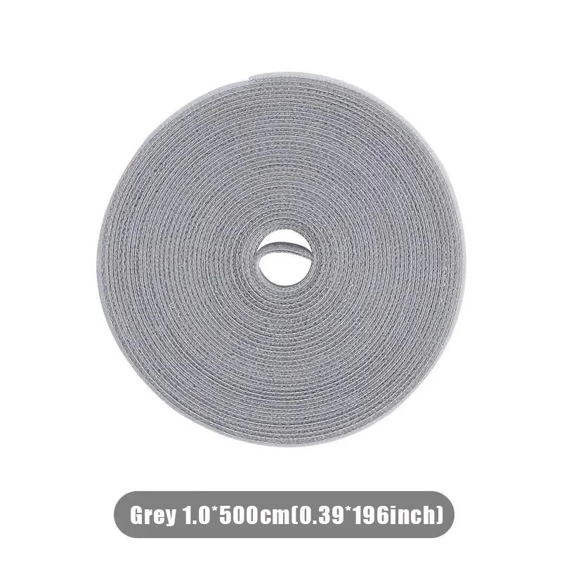 TidyVel GripRoll | Klett-Kabelmanagement | Zuschneidbar & Wiederverwendbar | 5 m Nylon-Rolle