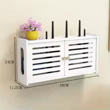 TechEase | Wandregal für Elektronik | Platzsparend & Belüftet | Modernes Design