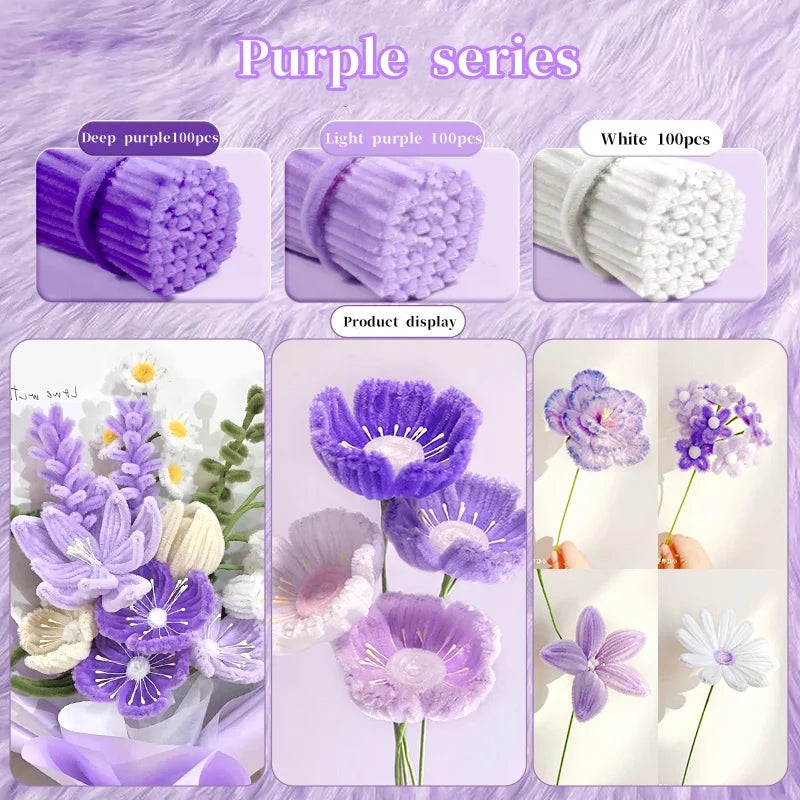 FiloTwist Bastelplüsch Set | 500 Bunte Pfeifenreiniger | Formbar & Flauschig | Für DIY & Schule