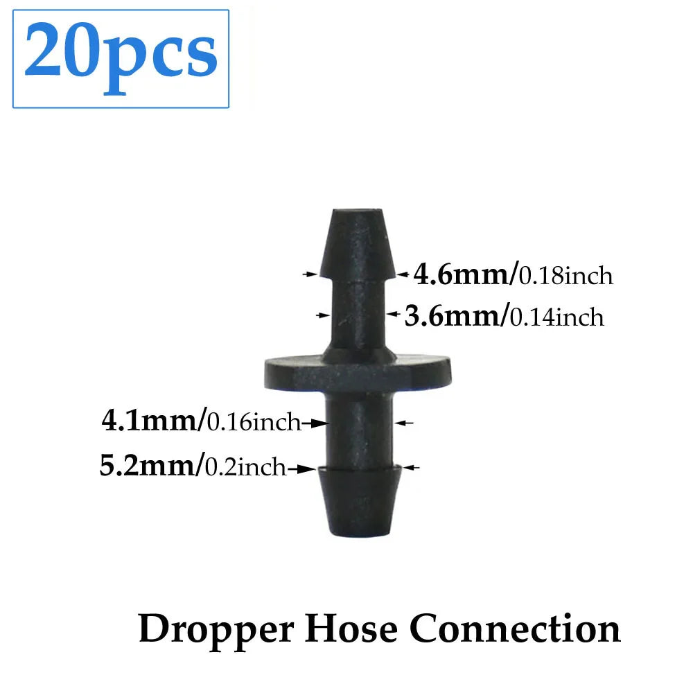 HydroLink SplitConnect | 2-Wege Tropfbewässerungs-Verbinder | Für 3/5 mm Systeme | Druckfest & Vielseitig