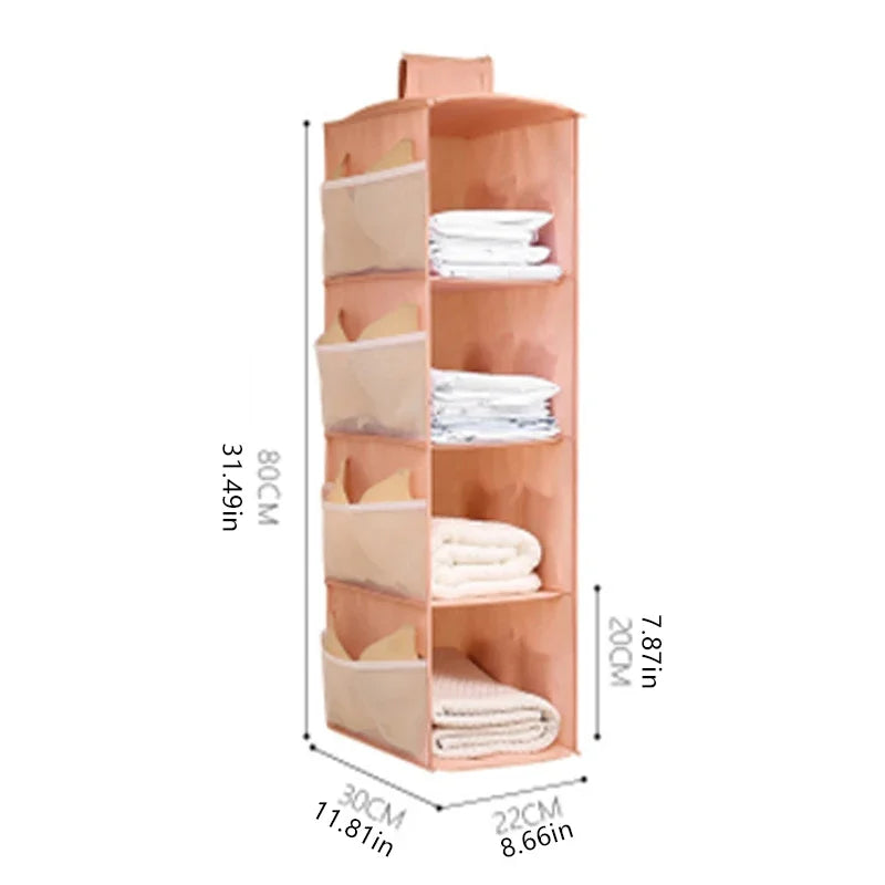 Foldivia HängeMax | Doppelseitiger Organizer | Platzsparend & Atmungsaktiv | Für Unterwäsche & Accessoires