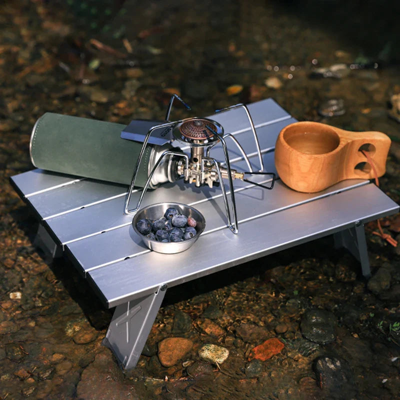 Alumero FoldCamp | Faltbarer Campingtisch | Ultraleicht & Wetterfest | Für Outdoor & Reisen