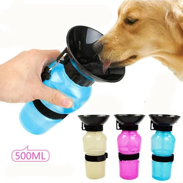 AquaBuddy 2-in-1 Haustierflasche | Integrierter Napf | Auslaufsicher & Leicht | Tragbar | Für Hunde & Katzen