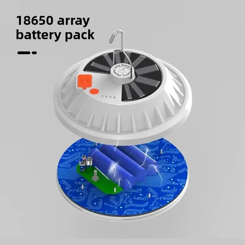 LumaSphere Solar LED Hängelampe | Tragbar & Wiederaufladbar | Mit Fernbedienung