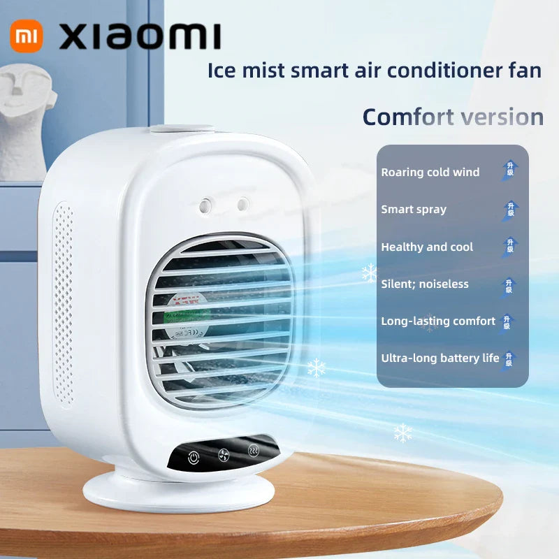 CoolAir Breeze | 3-in-1 Ventilator & Luftbefeuchter | Kompakt und USB-betrieben | 7 Farben Stimmungslicht