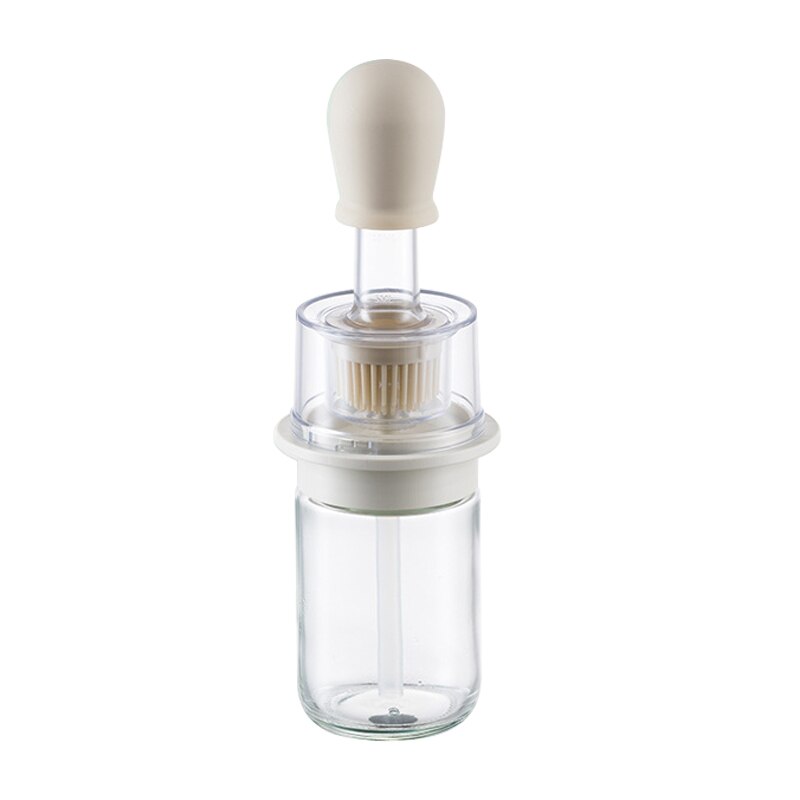 Olivora Ölspender | 2-in-1 Sprühen & Einpinseln | Für gesundes Kochen, Backen & Grillen | Glasflasche mit Silikonpinsel