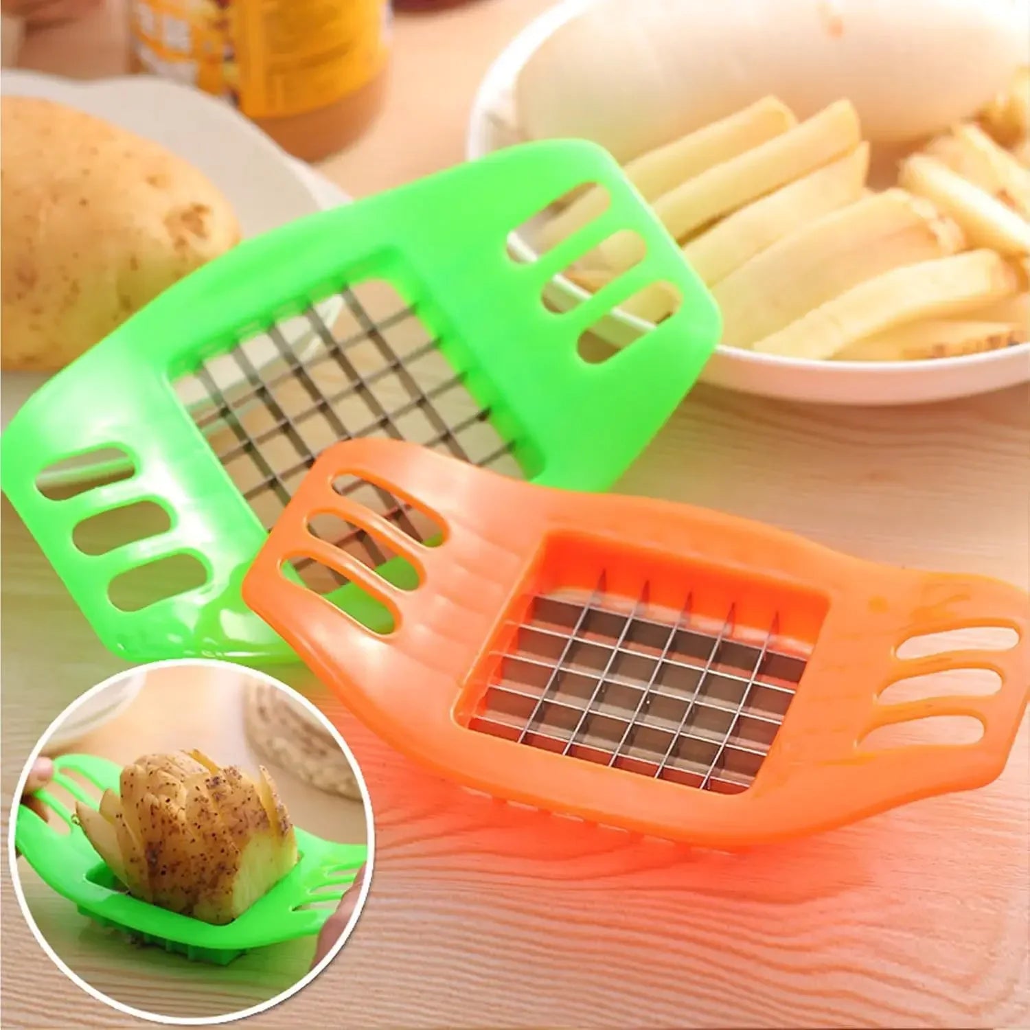 PommiPro | Pommes Cutter | Schnell & Effizient | Kompakt Design