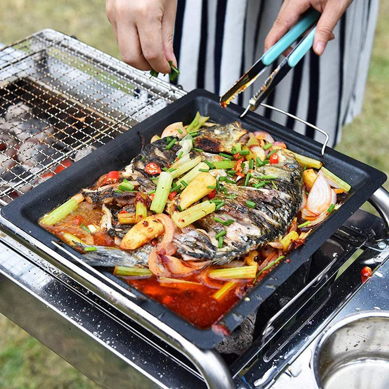 FlareCook | Wendeplatte aus Gusseisen | Vielseitig für Grill & Küche