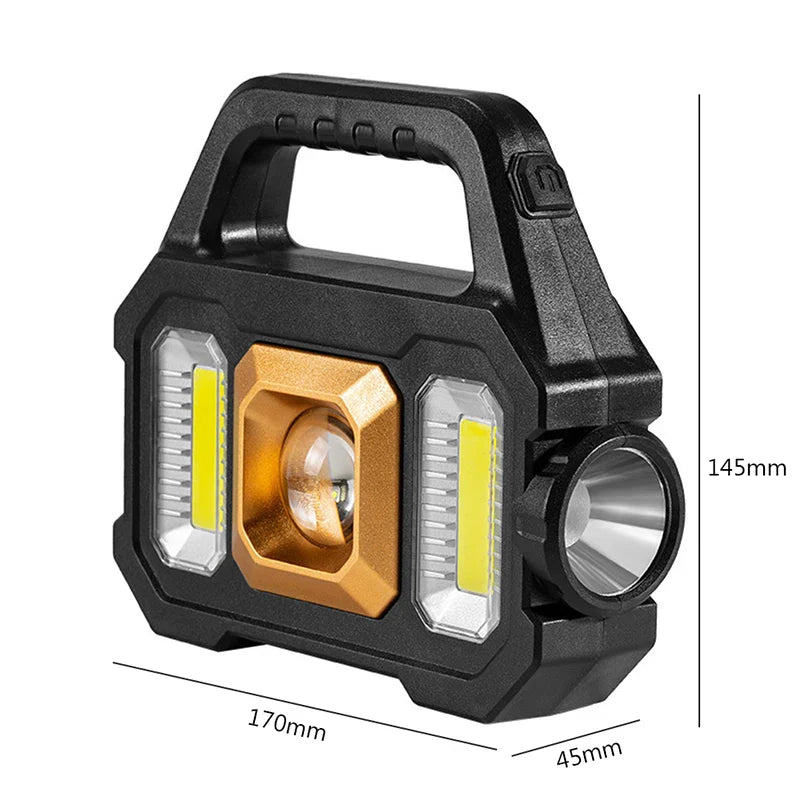 LumaPower Pro 2205 | Multifunktionale LED-Lampe | Solar & USB Ladeoption