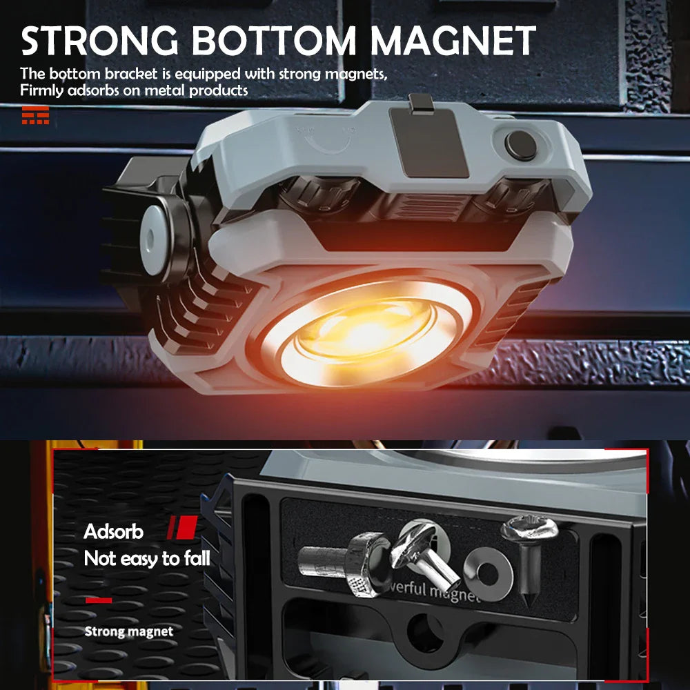 PowerLux Arbeitsleuchte | 1500 Lumen | Magnetisch & Flexibel | Mit Timer & Spotlicht