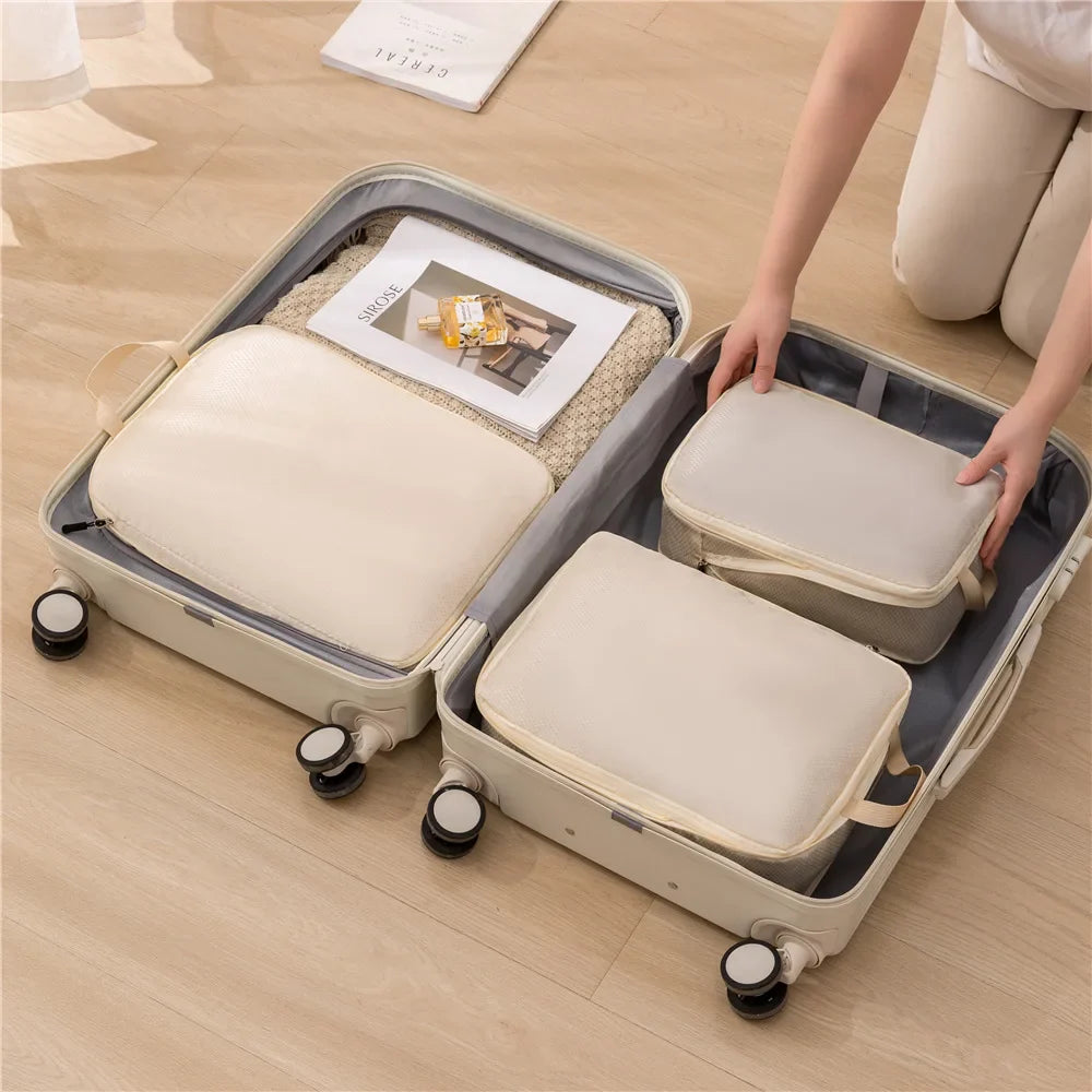Packavio Packwürfel Set | 3 Größen & Komprimierbar | Wasserdicht & Ultraleicht | Für Reisen & Alltag