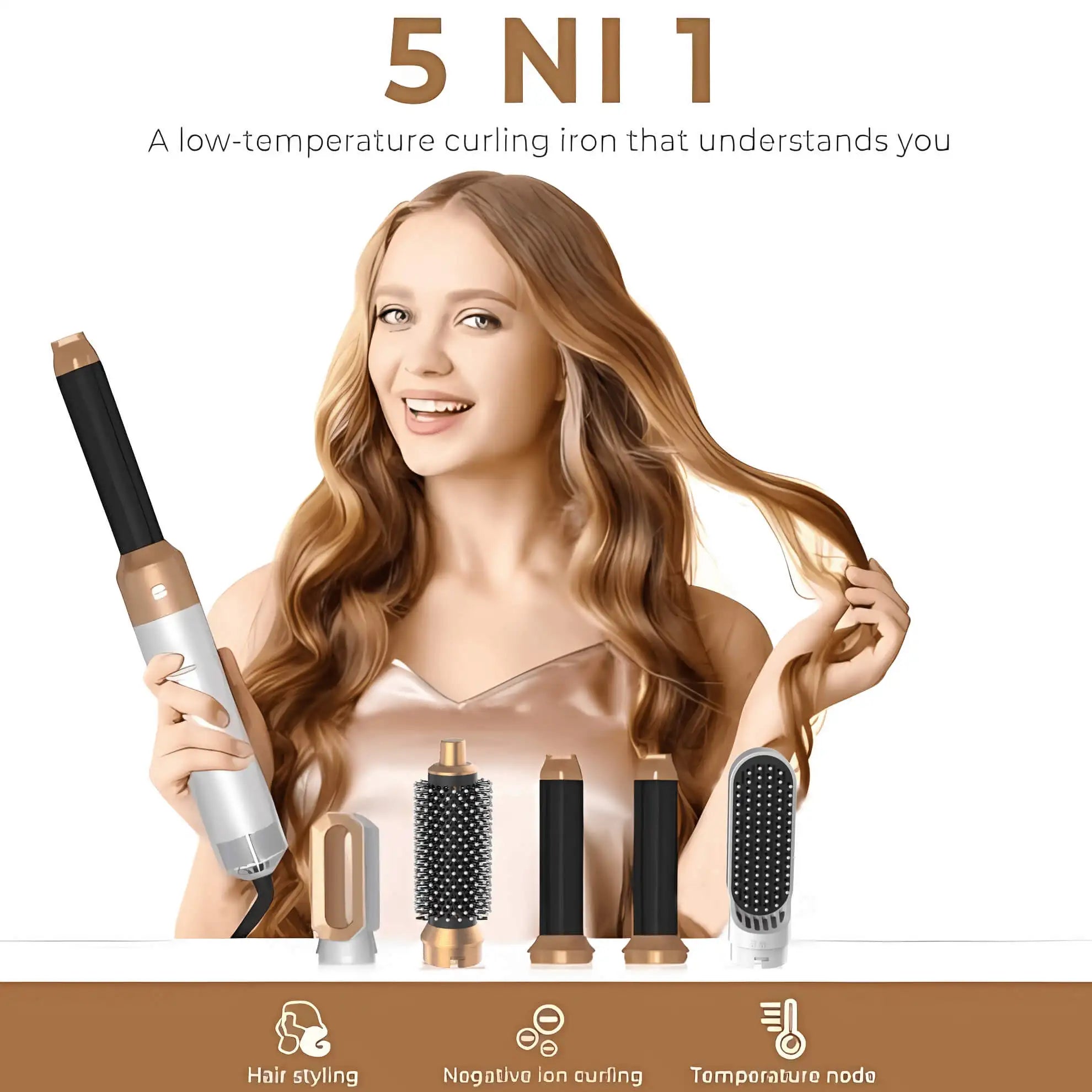 ProStyle 5-in-1 HairMaster | Vielseitiges Styling-Tool | 1000W Leistung