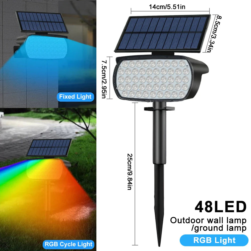 Solantra Solarstrahler | 136 LEDs mit 3 Lichtmodi | IP65 Wetterfest & Solarbetrieben | Für Garten, Einfahrt & Wand