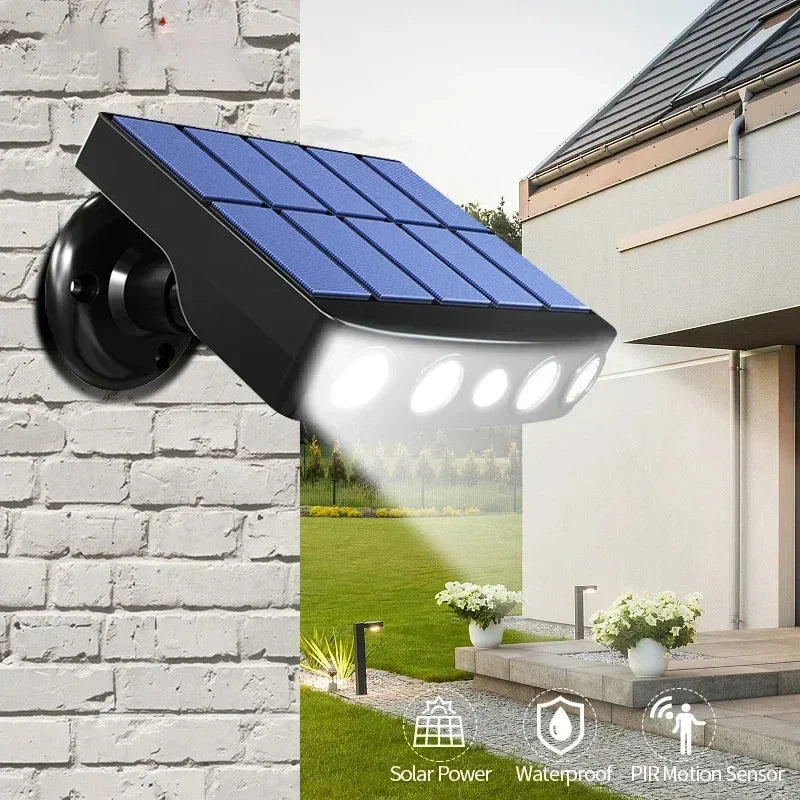 LumaVita Solarlicht | Mit Bewegungsmelder | 4 LED | Wetterfest & Kabellos