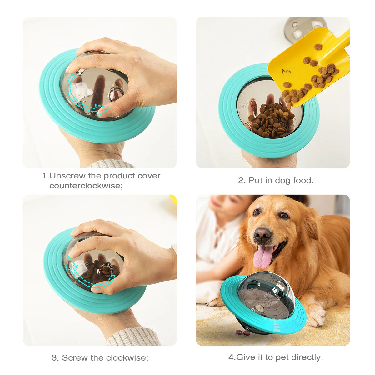 BrainFetch Interaktives Hundespielzeug | 3-in-1 Futterspender | IQ-Training | Stressabbau | Robust & Sicher