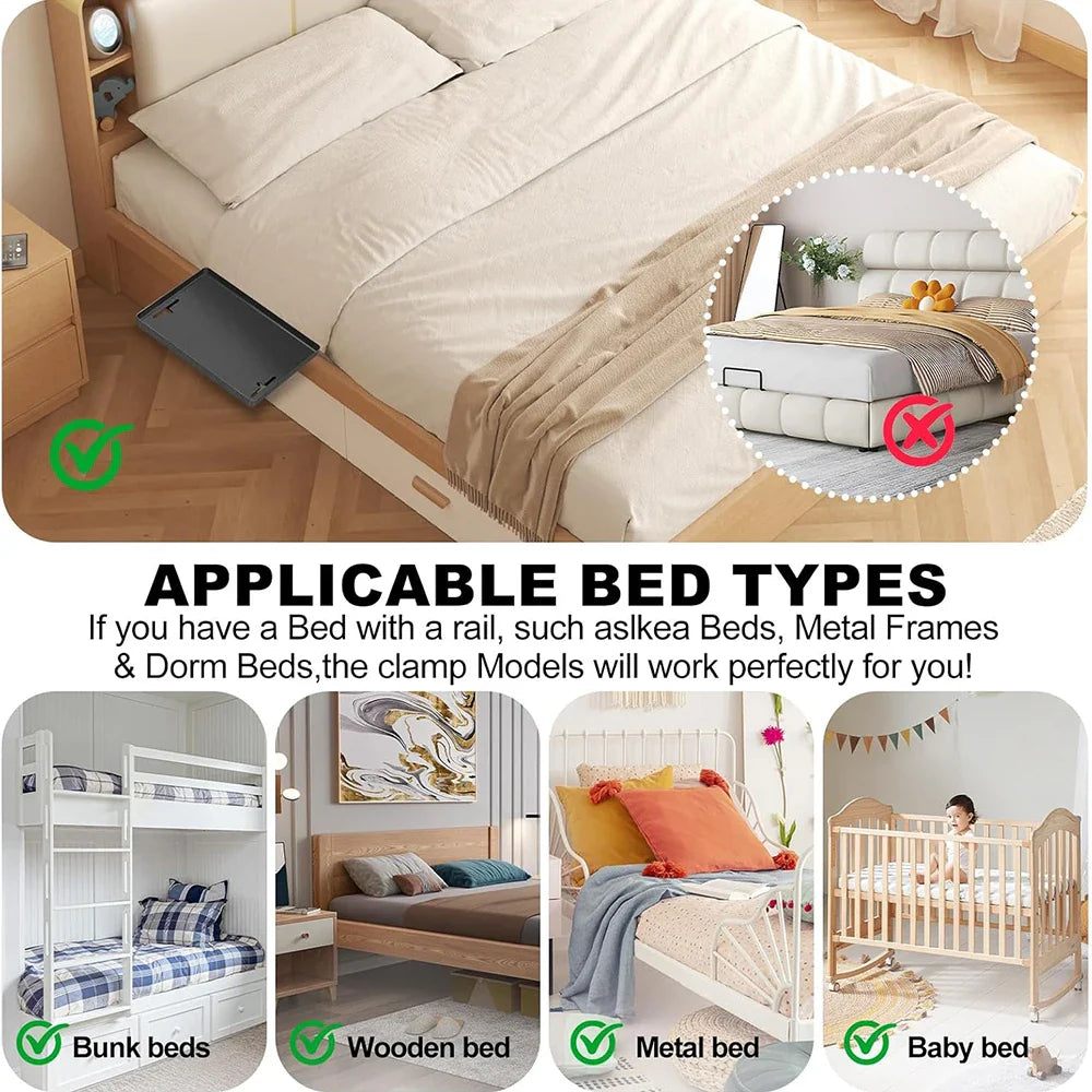 BedBuddy | Bettablage ohne Nachttisch | Robust, rutschfest & werkzeugfrei | Schlafzimmer & Hochbett