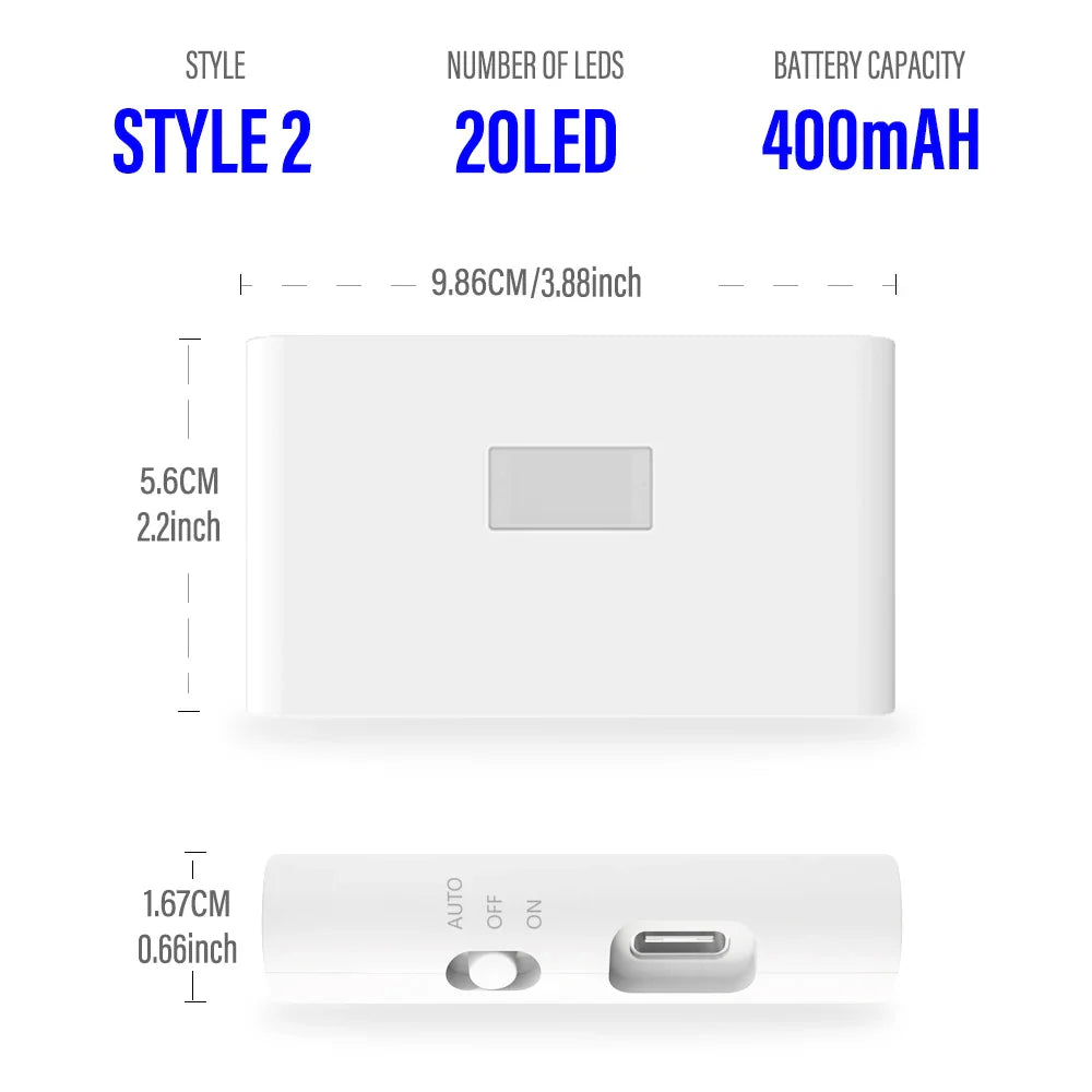 SensoGlow LED Licht | Mit Bewegungssensor | USB-C Aufladung | Warmweiß 3000 K