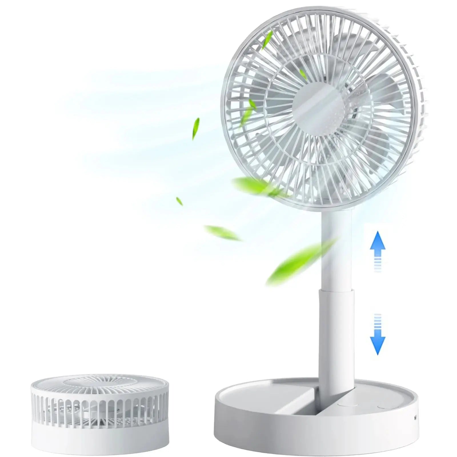 Breezio Faltventilator | 4 Stufen & Timer | Tragbar & USB | 90° Neigung