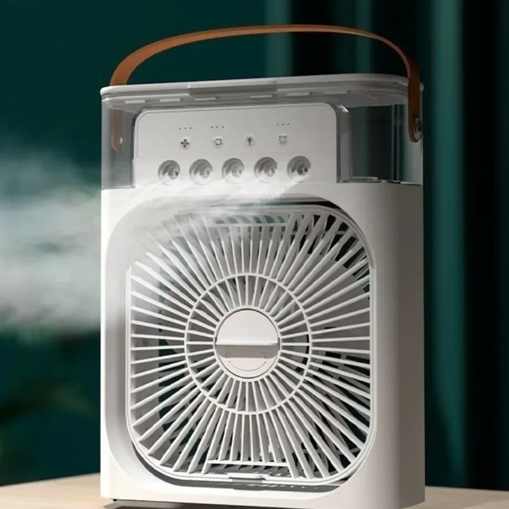 Auronix Mini Luftkühler | 3-in-1 Ventilator mit LED & Befeuchter | USB | 600ml Tank