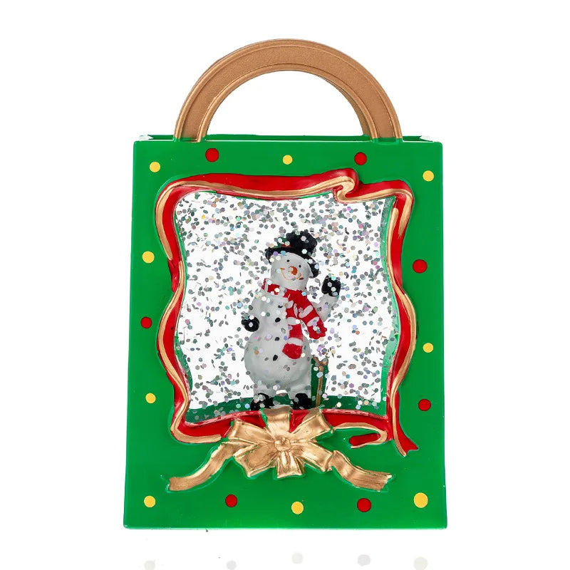 Weihnachtliche Schneekugel-Lampe | LED-Wasserkugel mit wirbelndem Schnee | Festliche Beleuchtung & dekorative Geschenkbox | Lunavine