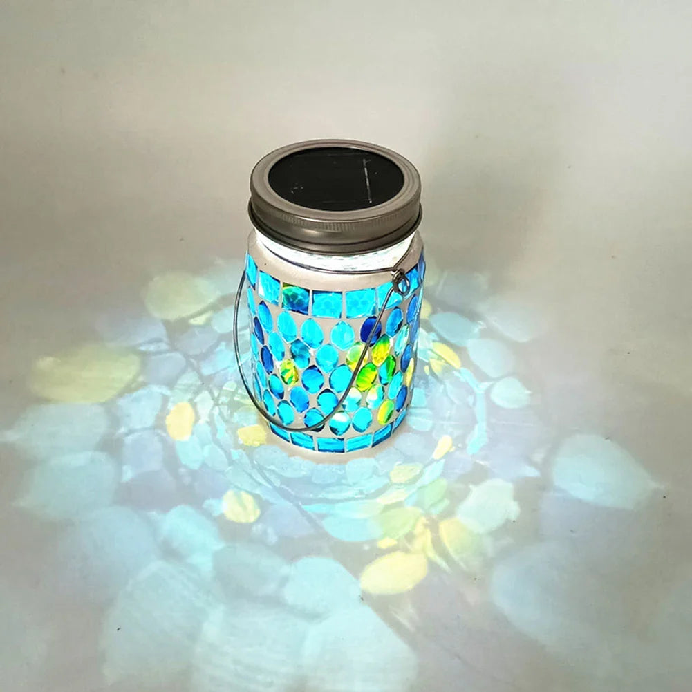 GlorioLume SolarGlow | Mosaik LED Laterne | Solarbetrieben | Dekorativ