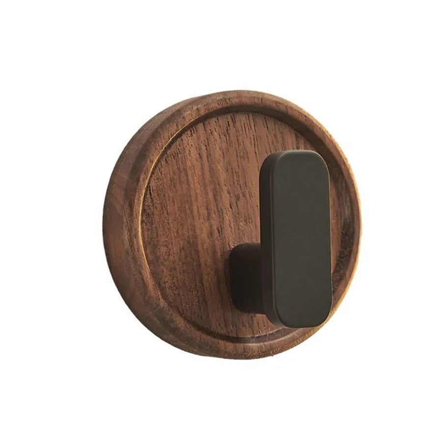 WoodCraft WallHook | Walnussholz | Selbstklebend | Dekorativ & Vielseitig