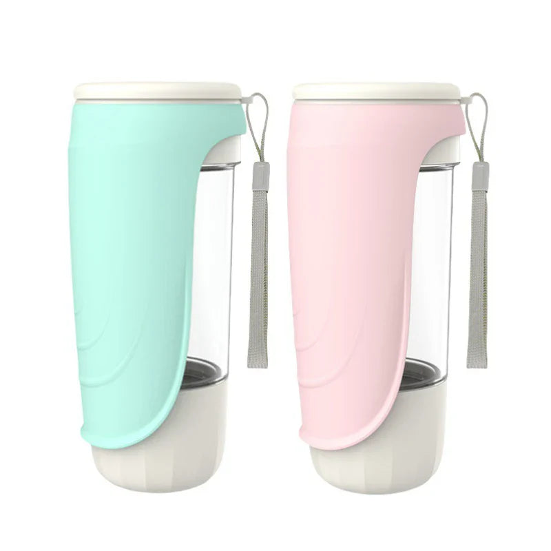 HydroPetGo | 2-in-1 Hunde-Wasserflasche mit Snackfach | Auslaufsicher, BPA-frei & Tragbar | Für Spaziergänge, Wanderungen & Reisen