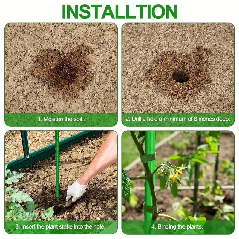 PlantGuard Pro | 20er-Set Pflanzenstützen | Stabil & Vielseitig | Für Tomaten, Gurken & Kletterpflanzen